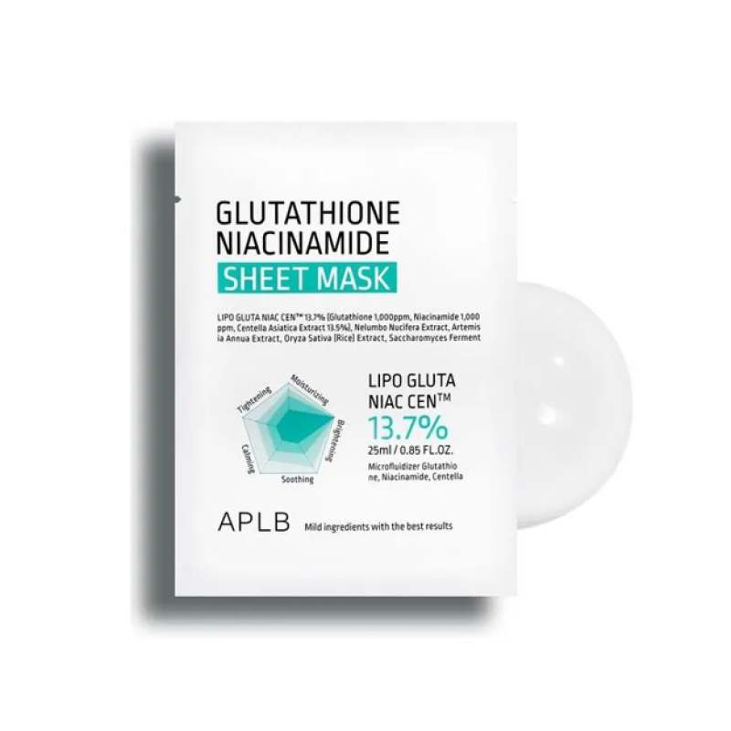 Sheet Mask APLB Glutathione Niacinamide Sheet Mask 25ml