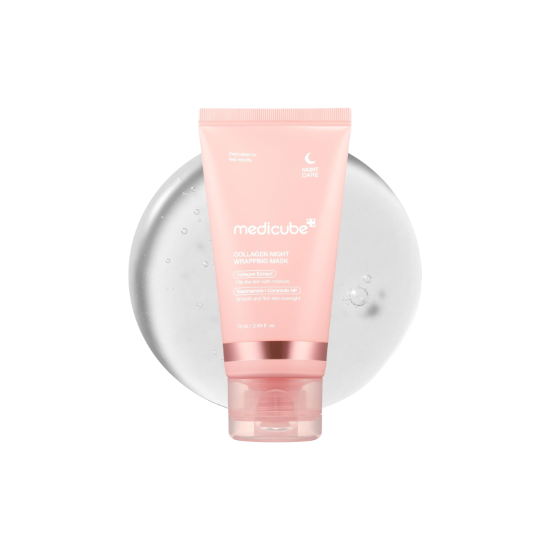 Medicube Collagen Wrapping Niacinamide Overnight Mask 75ml | Hydrolyzed Collagen For Glowing Skin